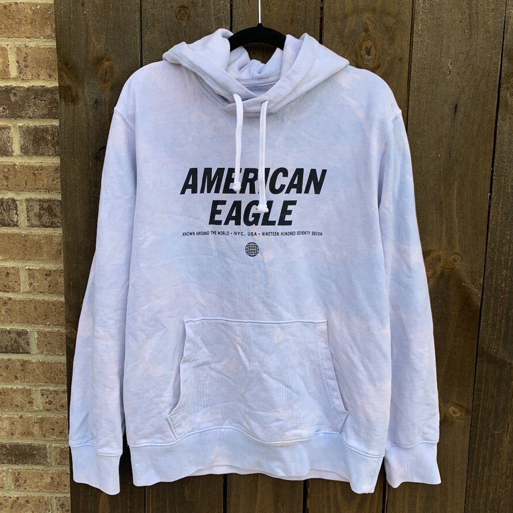 American Eagle Tie Dye Around The World Hoodie Med